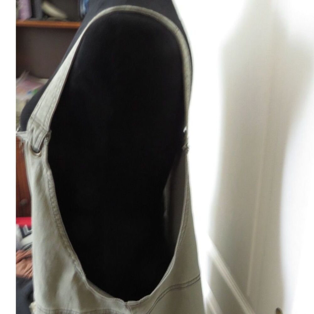 SO Women's Zip Front Overall Pinafore Dress Cotton Olive  Cottagecore XXL EUC - Picture 6 of 10